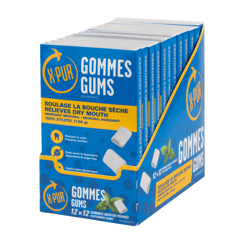 X-PUR Gums 100% Xylitol - 12 x blister pack of 12 gums peppermint - Oral Science Boutique